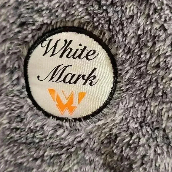 White Mark Full Zip Sherpa Hoodie Charcoal Grey Size XL - Picture 7 of 8